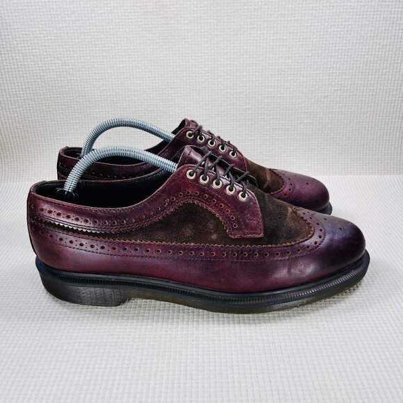 Dr. Martens 3989 Shoes Mens Size 10 Brogue Wingtip Leather Suede Oxford UK 9 main image 4